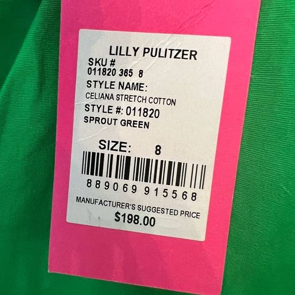 Lilly Pulitzer Women’s Celiana Sprout Green Dress Size 8 - Picture 9 of 9